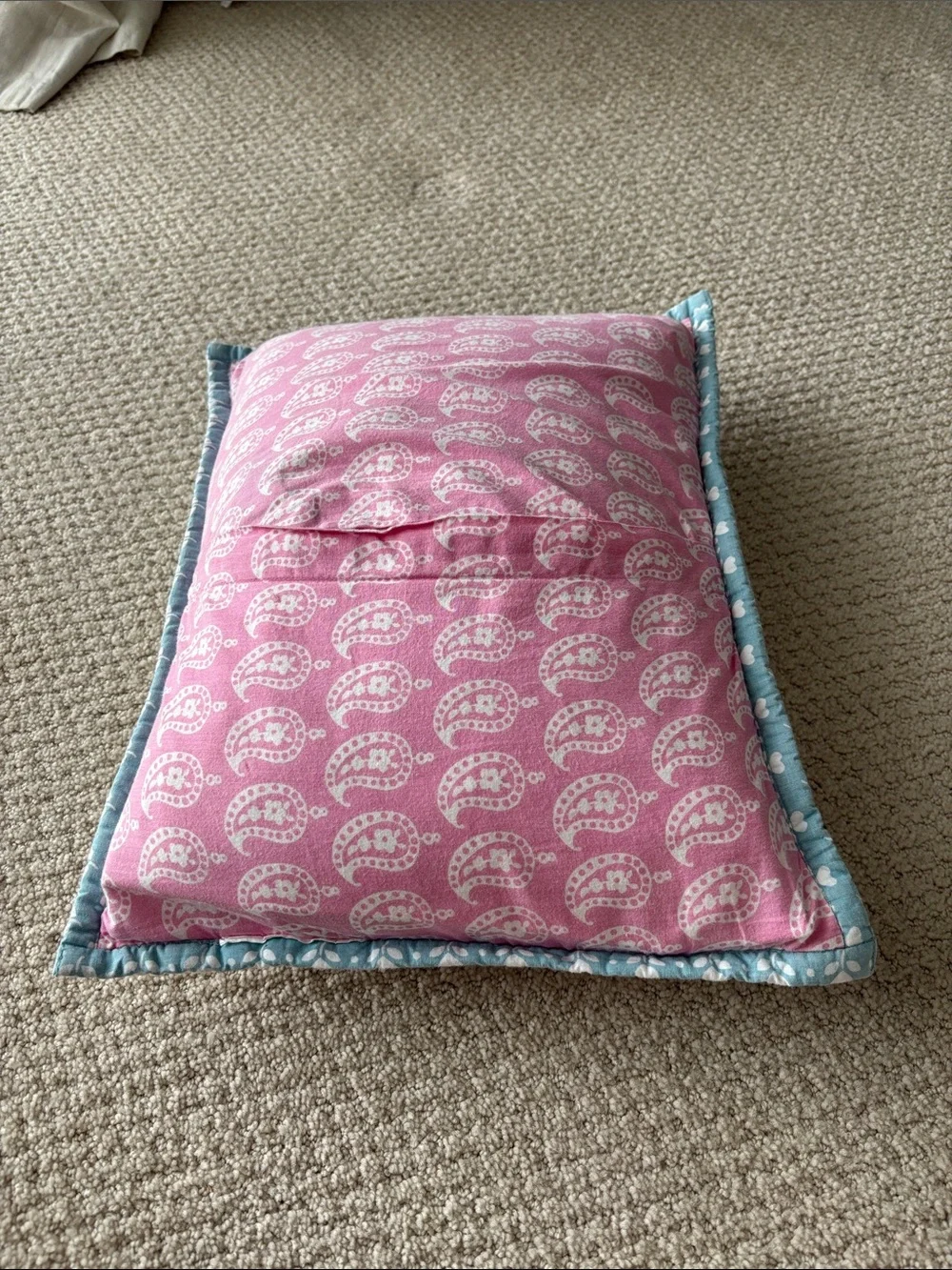 Pottery Barn Kids Elephant Accent Pillow - Blue & White Floral